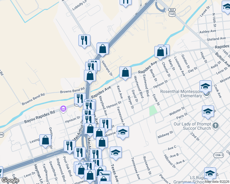 map of restaurants, bars, coffee shops, grocery stores, and more near 2 Tennessee Avenue in Alexandria