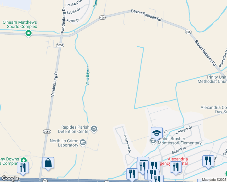 map of restaurants, bars, coffee shops, grocery stores, and more near in Alexandria