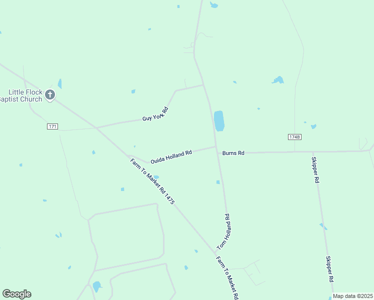 map of restaurants, bars, coffee shops, grocery stores, and more near Holland Road in Lufkin