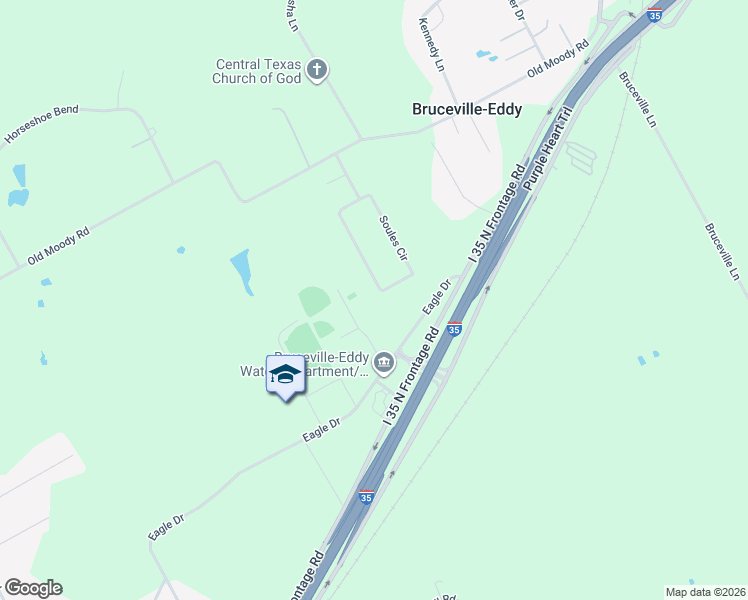 map of restaurants, bars, coffee shops, grocery stores, and more near 150 Soules Circle in Bruceville-Eddy