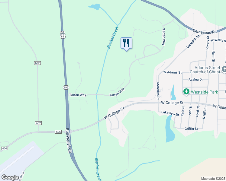 map of restaurants, bars, coffee shops, grocery stores, and more near 104 West Robertson Court in Enterprise