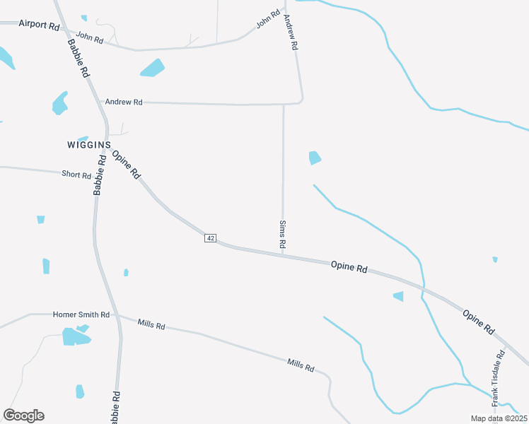 map of restaurants, bars, coffee shops, grocery stores, and more near Sims Road in Opp