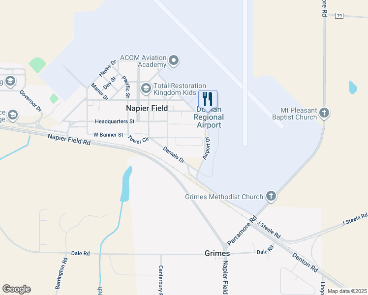 map of restaurants, bars, coffee shops, grocery stores, and more near 72 Single Street in Dothan