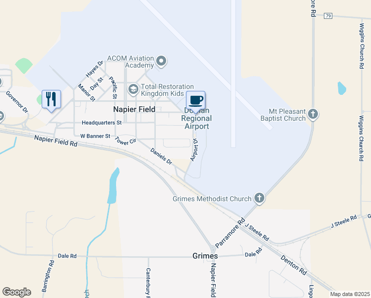 map of restaurants, bars, coffee shops, grocery stores, and more near 10 Single Street in Dothan