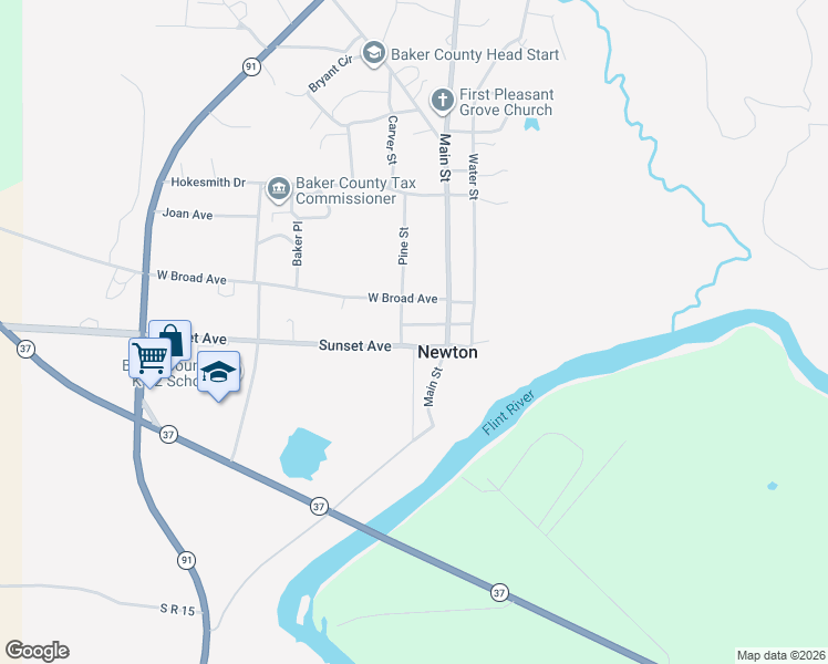 map of restaurants, bars, coffee shops, grocery stores, and more near Perry Street in Newton