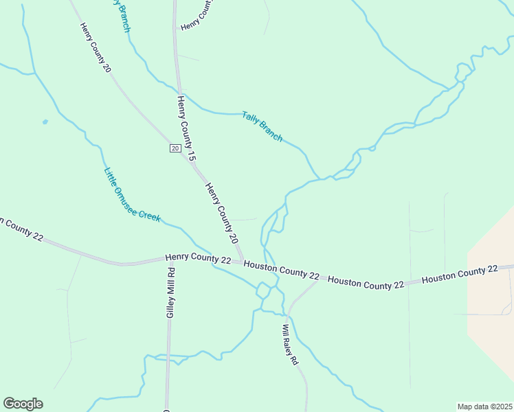 map of restaurants, bars, coffee shops, grocery stores, and more near 2077 County Road 20 in Headland