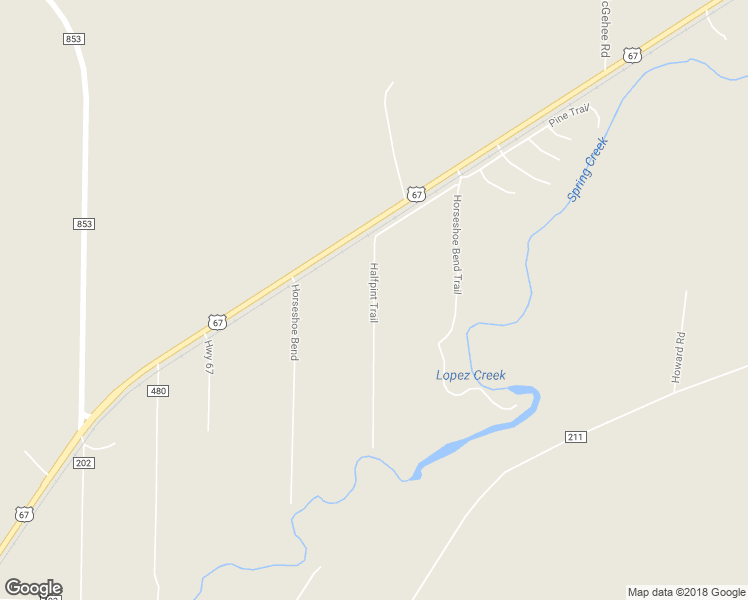 map of restaurants, bars, coffee shops, grocery stores, and more near Halfpint Trail in Mertzon