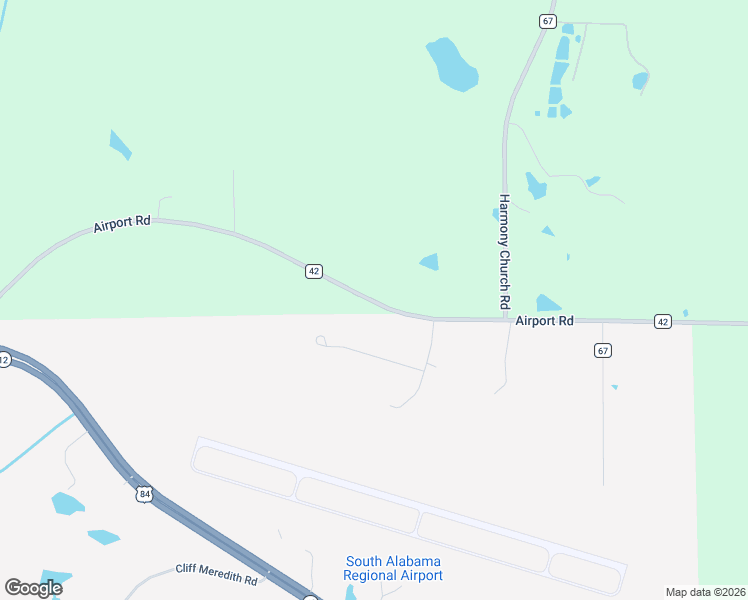 map of restaurants, bars, coffee shops, grocery stores, and more near 18749 Airport Road in Andalusia