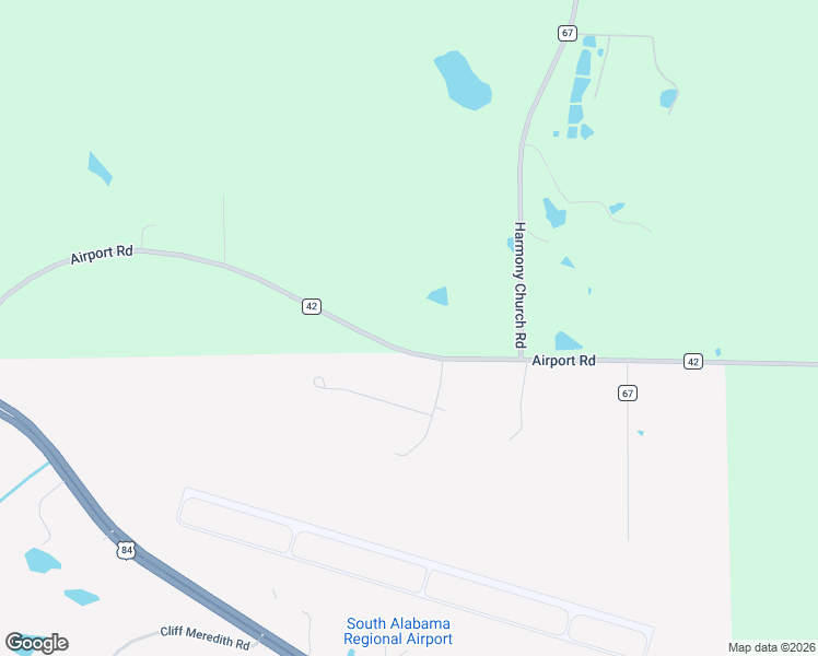 map of restaurants, bars, coffee shops, grocery stores, and more near 18749 Airport Road in Andalusia