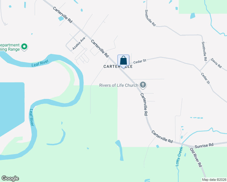 map of restaurants, bars, coffee shops, grocery stores, and more near 1304 Carterville Road in Petal