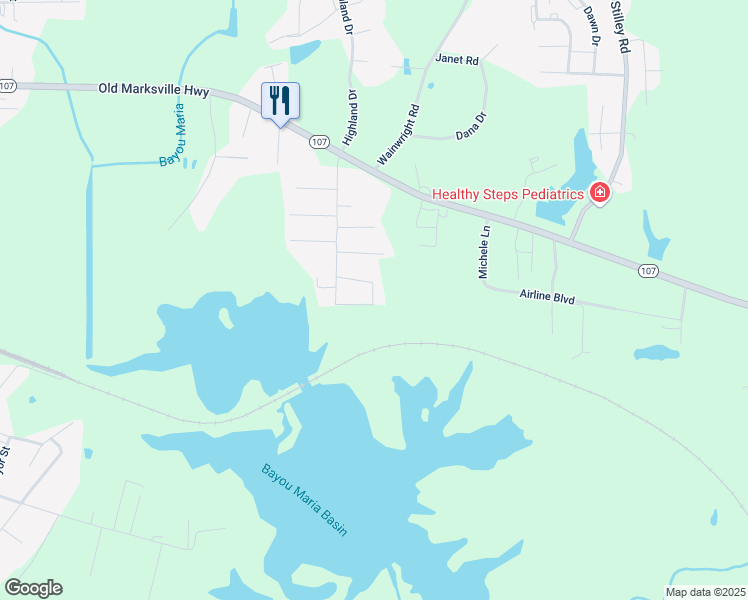 map of restaurants, bars, coffee shops, grocery stores, and more near 2701-2899 Patty Avenue in Pineville
