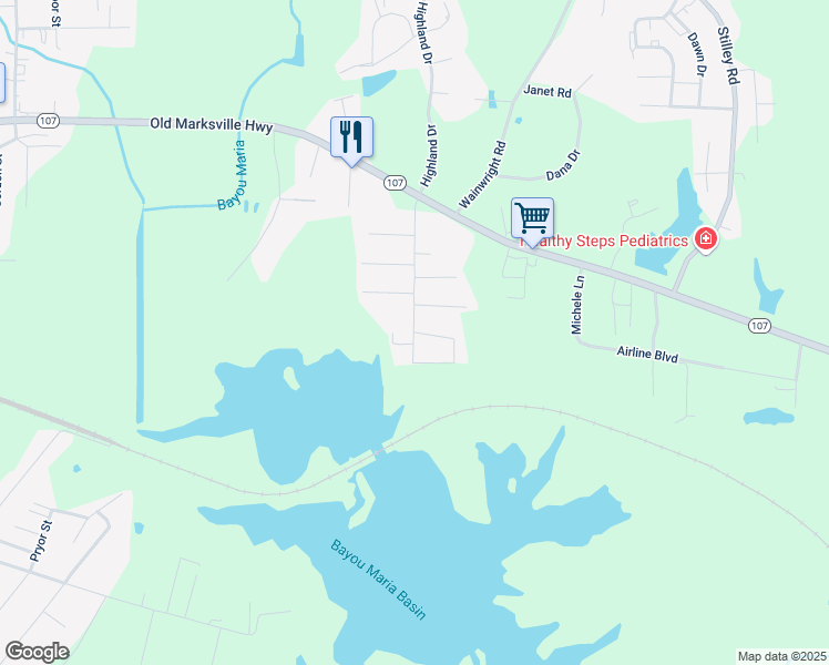map of restaurants, bars, coffee shops, grocery stores, and more near 2701 Patty Avenue in Pineville