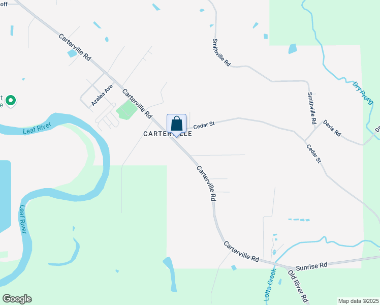 map of restaurants, bars, coffee shops, grocery stores, and more near 105 Van Slyke Lane in Petal