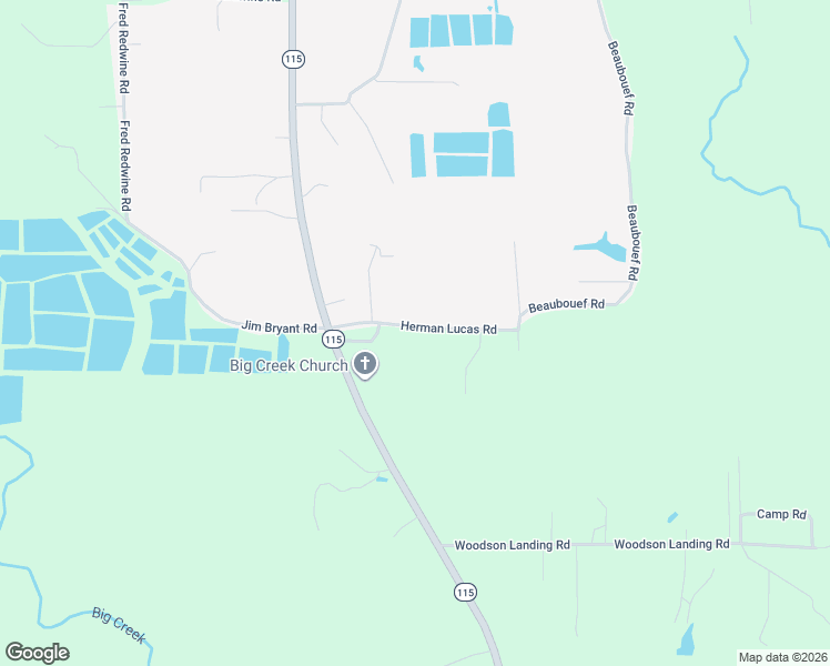 map of restaurants, bars, coffee shops, grocery stores, and more near 48 Hanna Beaubouef Road in Deville