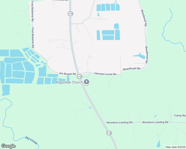 map of restaurants, bars, coffee shops, grocery stores, and more near 48 Beaubouef Road in Deville