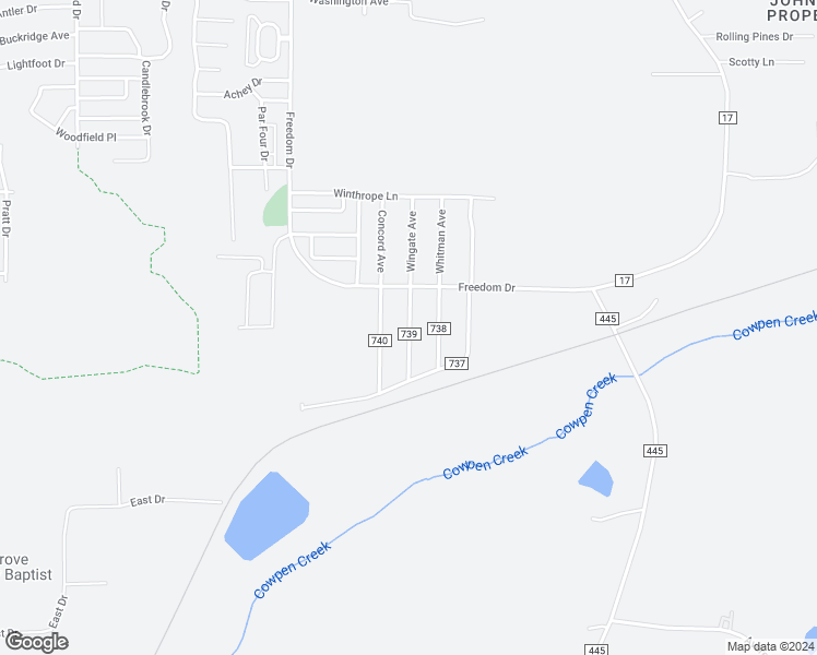 map of restaurants, bars, coffee shops, grocery stores, and more near 94 Co Road 739 in Enterprise