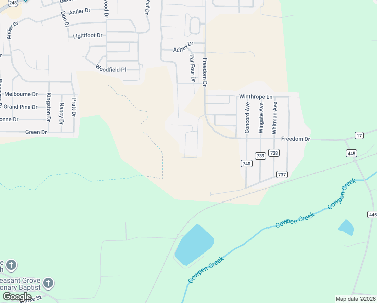 map of restaurants, bars, coffee shops, grocery stores, and more near 204 Southern Winds Drive in Enterprise