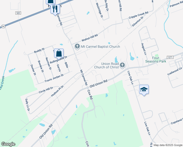 map of restaurants, bars, coffee shops, grocery stores, and more near 100 Milo Road in Lufkin