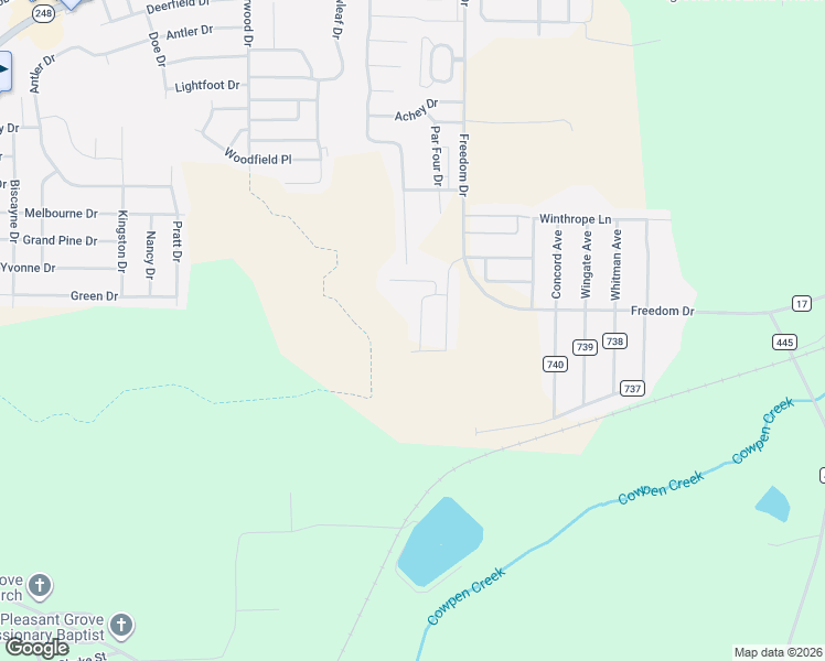 map of restaurants, bars, coffee shops, grocery stores, and more near 206 Savanah Drive in Enterprise