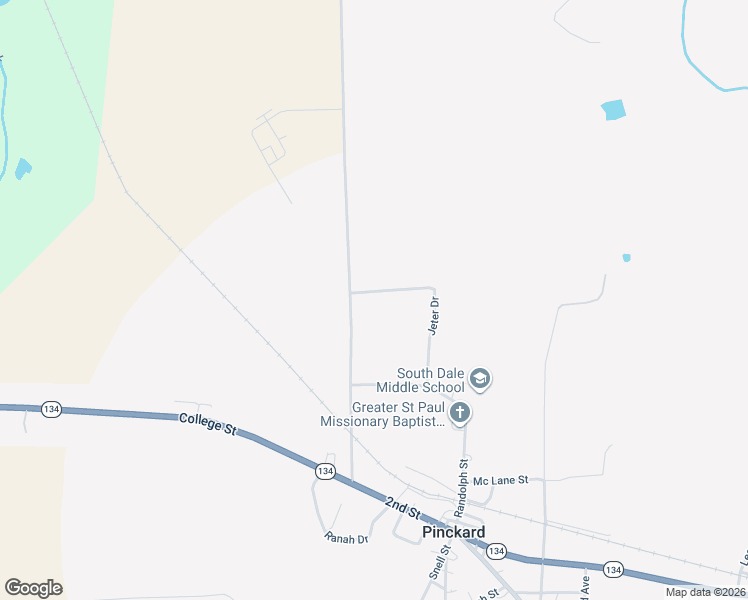 map of restaurants, bars, coffee shops, grocery stores, and more near 54 Jeter Drive in Midland City