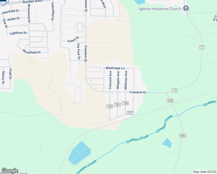 map of restaurants, bars, coffee shops, grocery stores, and more near 113 Concord Avenue in Enterprise