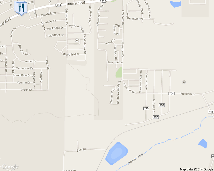map of restaurants, bars, coffee shops, grocery stores, and more near 222 Charleston Drive in Enterprise