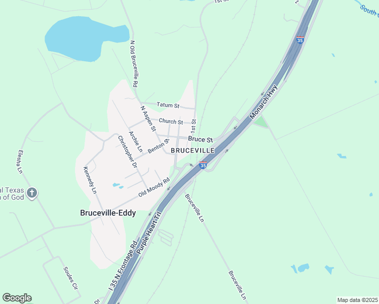 map of restaurants, bars, coffee shops, grocery stores, and more near 109 1st Street in Moody