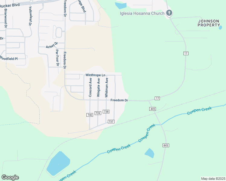 map of restaurants, bars, coffee shops, grocery stores, and more near 1201 Freedom Drive in Enterprise