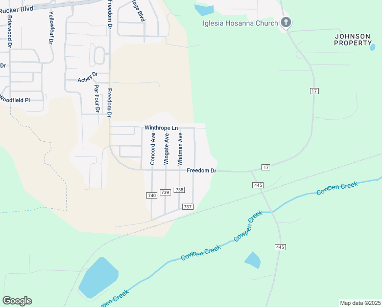 map of restaurants, bars, coffee shops, grocery stores, and more near 1201 Freedom Drive in Enterprise