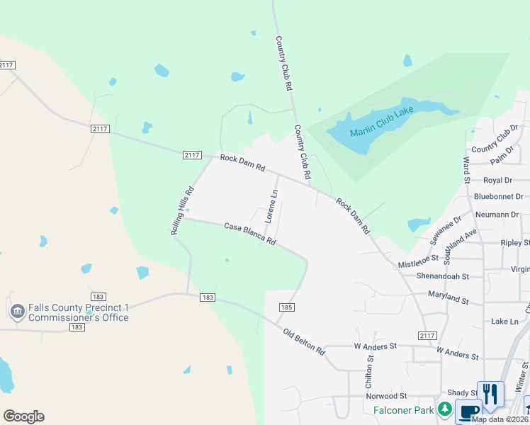 map of restaurants, bars, coffee shops, grocery stores, and more near 915 Saint Charles Court in Marlin