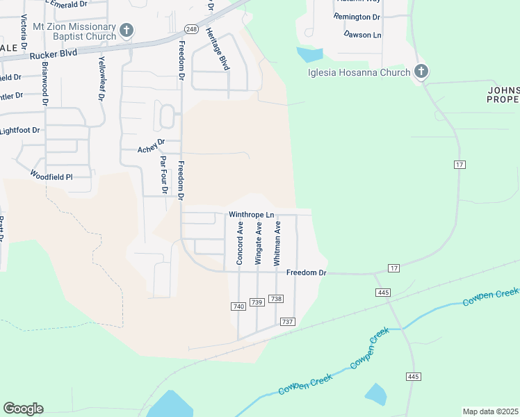 map of restaurants, bars, coffee shops, grocery stores, and more near 174 Wingate in Enterprise
