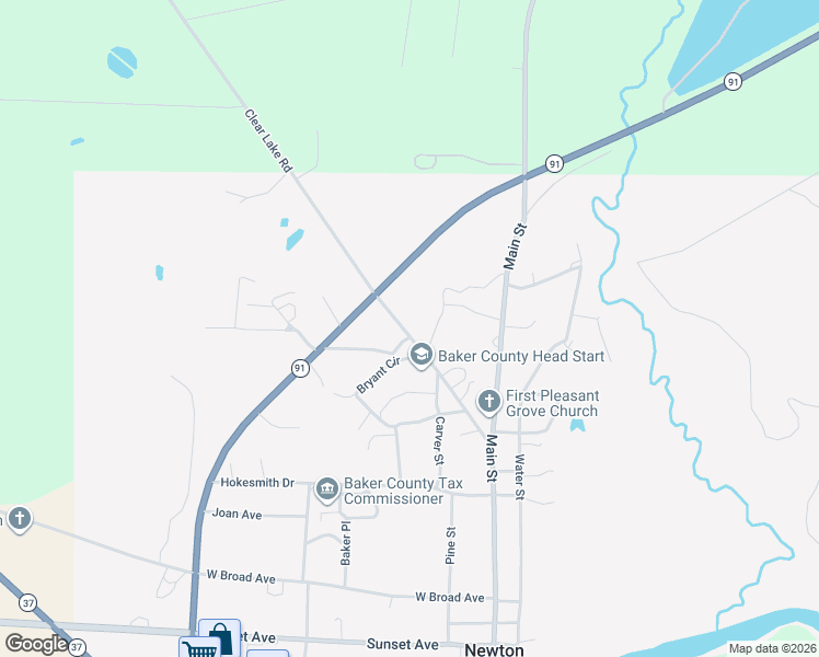 map of restaurants, bars, coffee shops, grocery stores, and more near 2709 Clear Lake Road in Newton