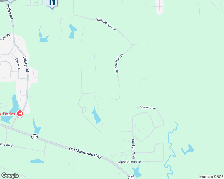 map of restaurants, bars, coffee shops, grocery stores, and more near 132 Hidden Path Drive in Pineville