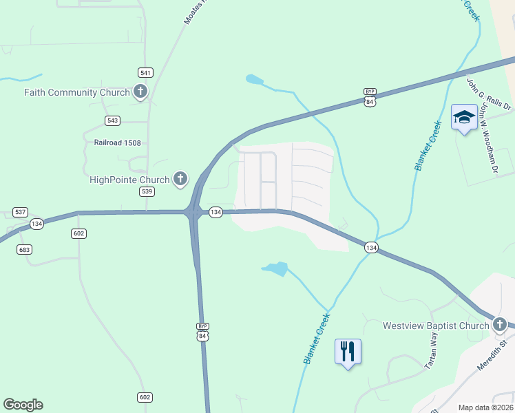 map of restaurants, bars, coffee shops, grocery stores, and more near 107 Winterberry Way in Enterprise