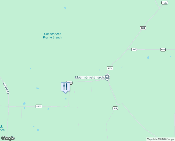 map of restaurants, bars, coffee shops, grocery stores, and more near 2866 County Road 4600 in Kennard