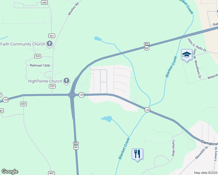 map of restaurants, bars, coffee shops, grocery stores, and more near 101 Fairfield Drive in Enterprise