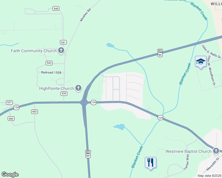 map of restaurants, bars, coffee shops, grocery stores, and more near 137 Winterberry Way in Enterprise