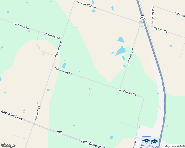 map of restaurants, bars, coffee shops, grocery stores, and more near 1314 Old Country Road in Moody