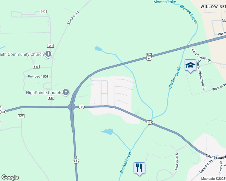 map of restaurants, bars, coffee shops, grocery stores, and more near 303 Fairfield Drive in Enterprise