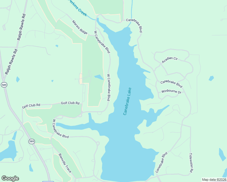 map of restaurants, bars, coffee shops, grocery stores, and more near 211 West Canebrake Boulevard in Hattiesburg
