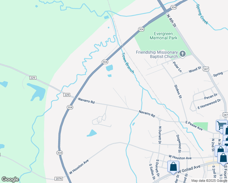 map of restaurants, bars, coffee shops, grocery stores, and more near 900 Navarro Road in Crockett