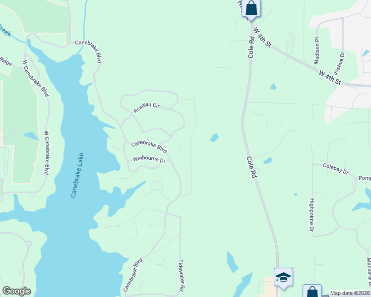 map of restaurants, bars, coffee shops, grocery stores, and more near 2 St Landry Cove in Hattiesburg