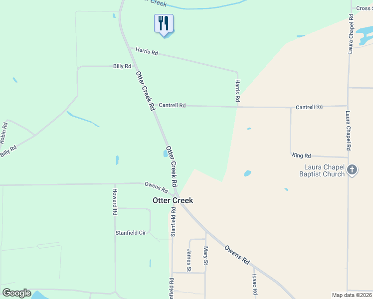map of restaurants, bars, coffee shops, grocery stores, and more near 4786 Otter Creek Road in Patterson
