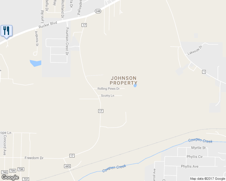 map of restaurants, bars, coffee shops, grocery stores, and more near 170 Rolling Pines in Enterprise
