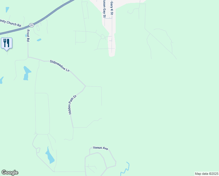 map of restaurants, bars, coffee shops, grocery stores, and more near 4410 Stillmeadow Lane in Pineville