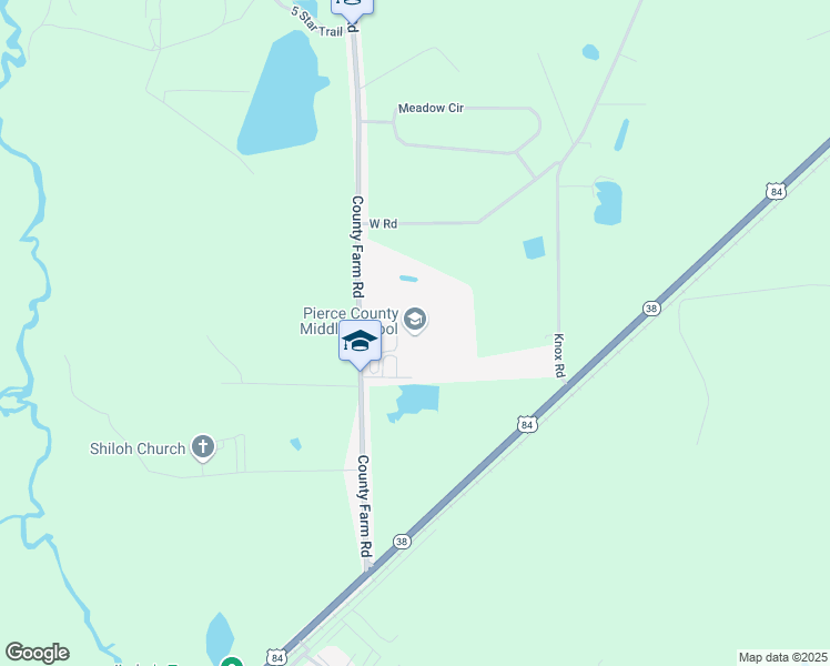 map of restaurants, bars, coffee shops, grocery stores, and more near 5216 County Farm Road in Blackshear