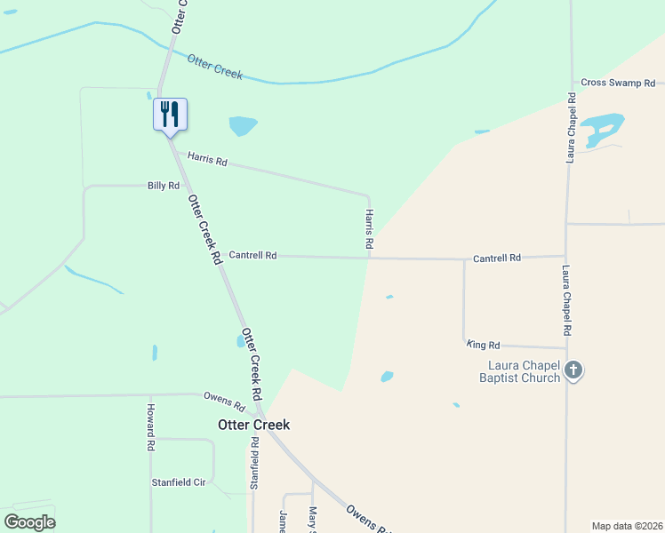 map of restaurants, bars, coffee shops, grocery stores, and more near 5817 Cantrell Road in Patterson