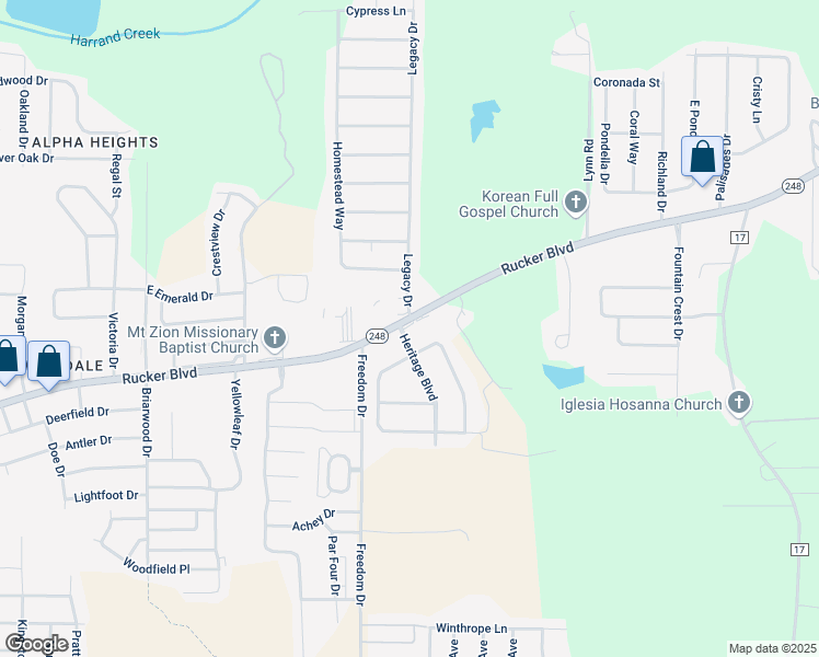 map of restaurants, bars, coffee shops, grocery stores, and more near 2940 Rucker Boulevard in Enterprise