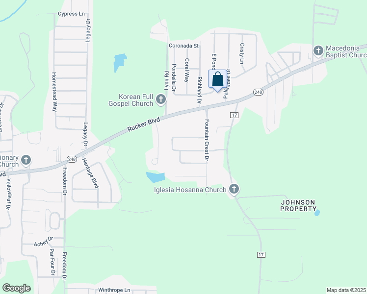 map of restaurants, bars, coffee shops, grocery stores, and more near 104 Remington Drive in Enterprise