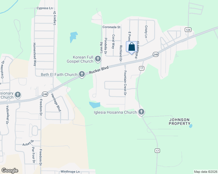 map of restaurants, bars, coffee shops, grocery stores, and more near 200 Remington Drive in Enterprise